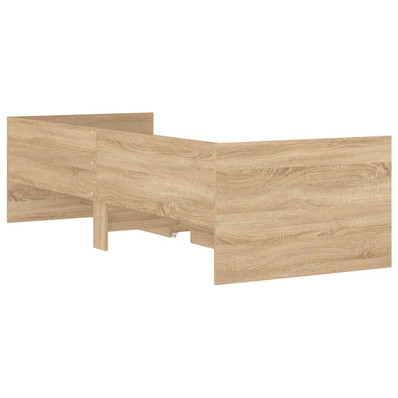 vidaXL Bed Frame with Drawers without Mattress Sonoma Oak 90x190 cm
