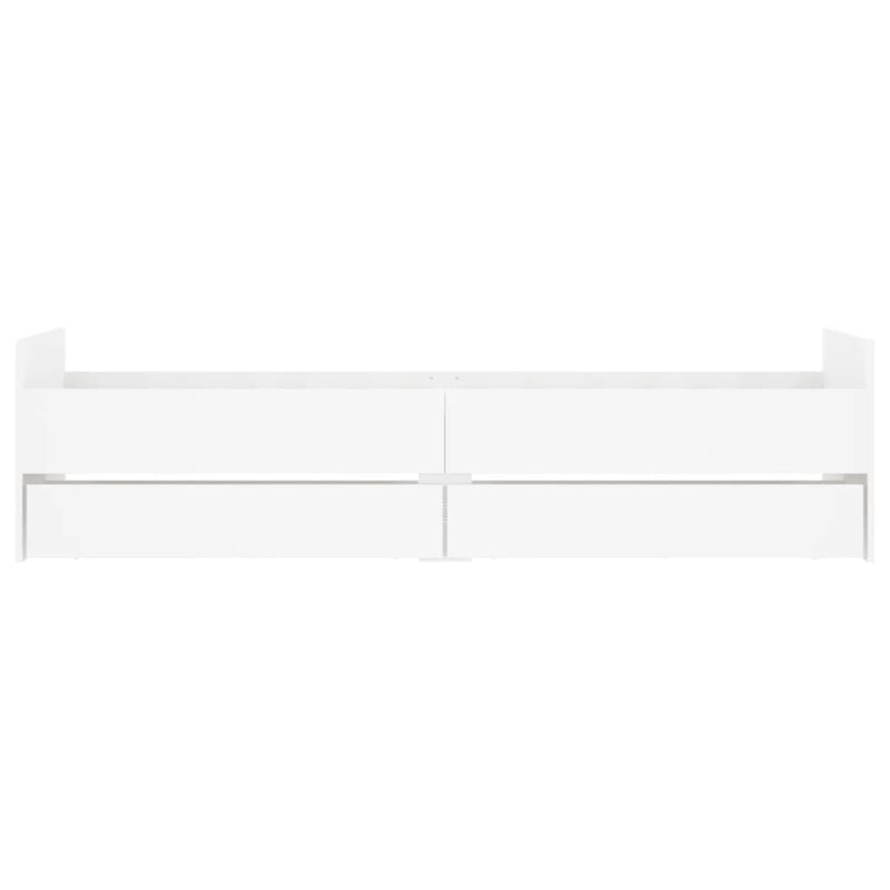 Bed Frame with Drawers White 90x190 cm