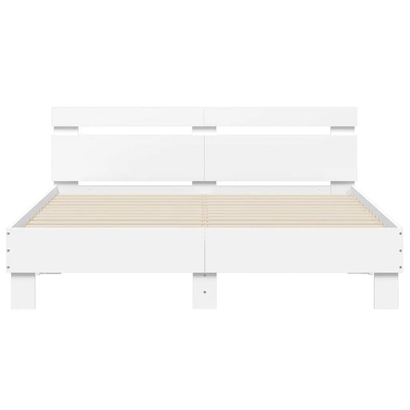 Bed Frame without Mattress White 150x200 cm