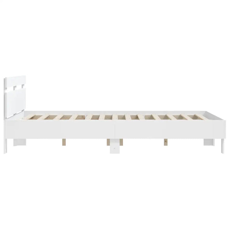 Bed Frame without Mattress White 150x200 cm