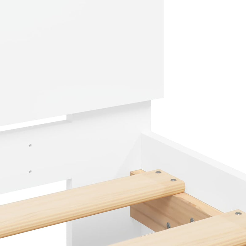 vidaXL Bed Frame without Mattress White 183x203 cm King
