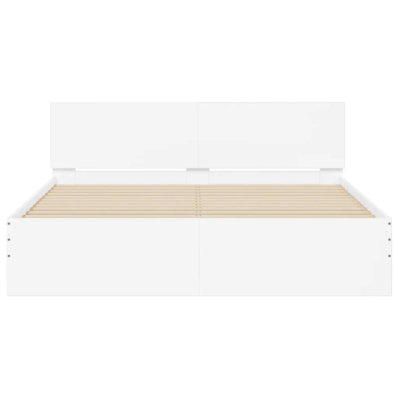 Bed Frame without Mattress White 150x200 cm