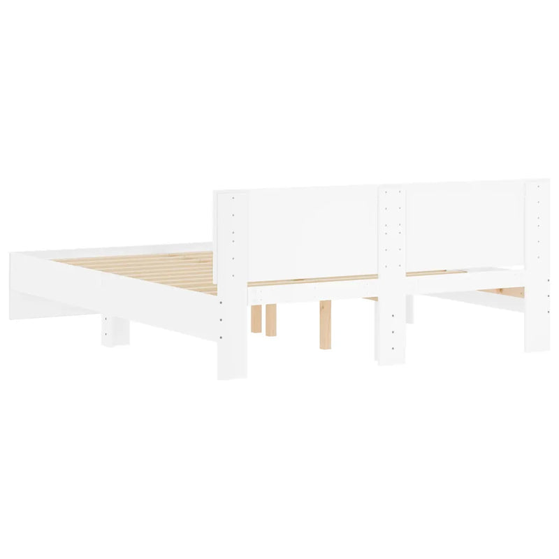 Bed Frame without Mattress White 150x200 cm
