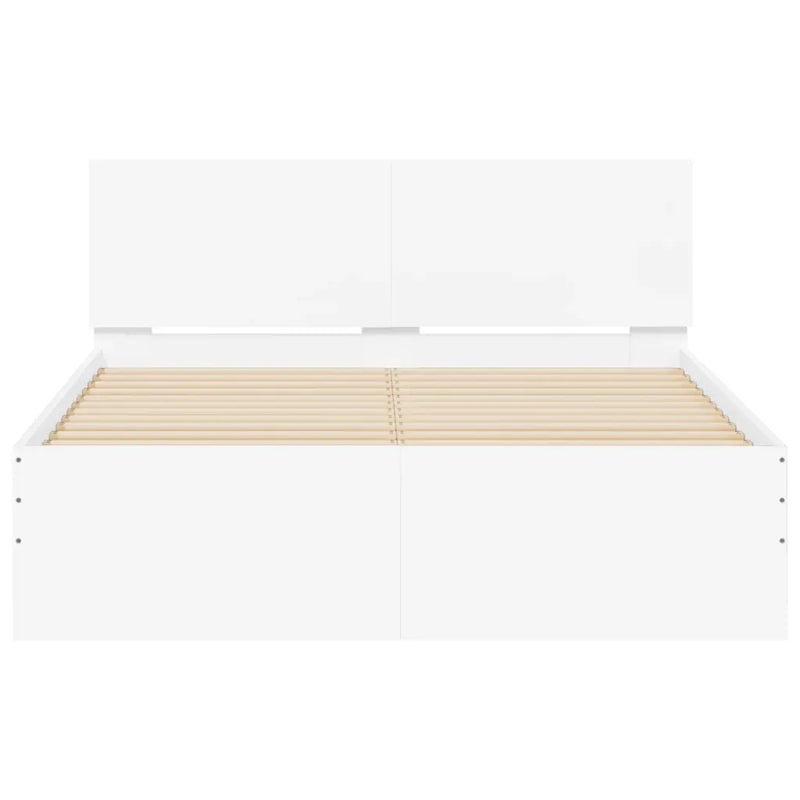 Bed Frame without Mattress White 135x190 cm