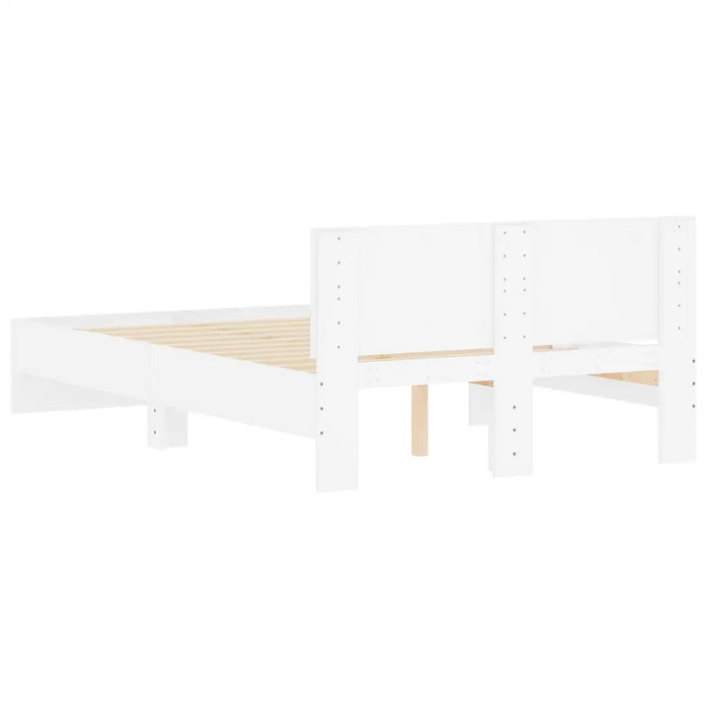 Bed Frame without Mattress White 135x190 cm