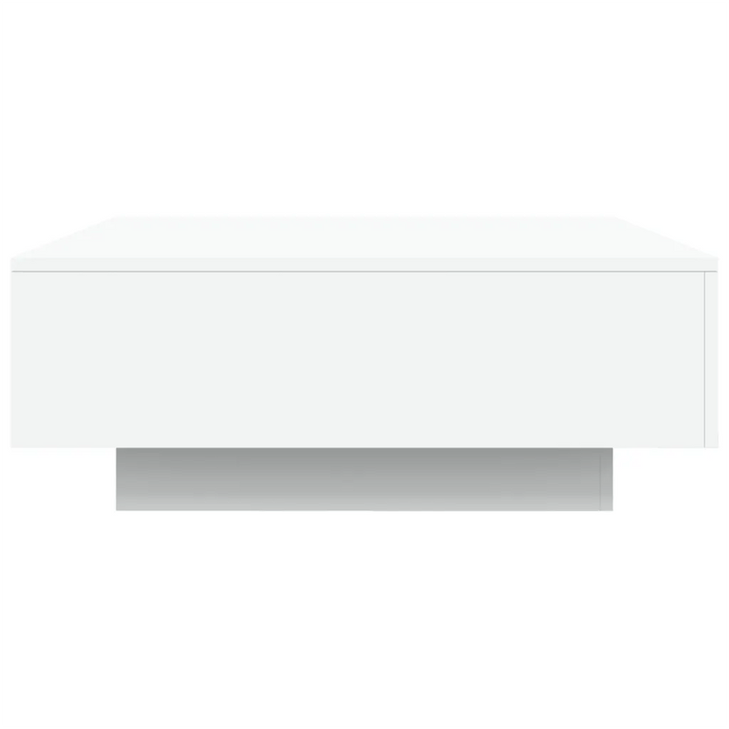 Coffee Table with LED Lights White 80x80x31 cm