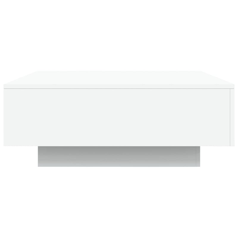 vidaXL Coffee Table with LED Lights White 80x80x31 cm