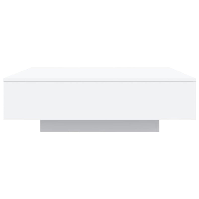 vidaXL Coffee Table with LED Lights White 100x100x31 cm