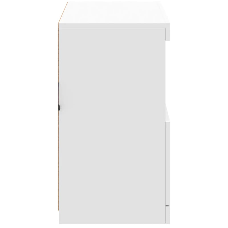 vidaXL Sideboard with LED Lights White 81x37x67 cm