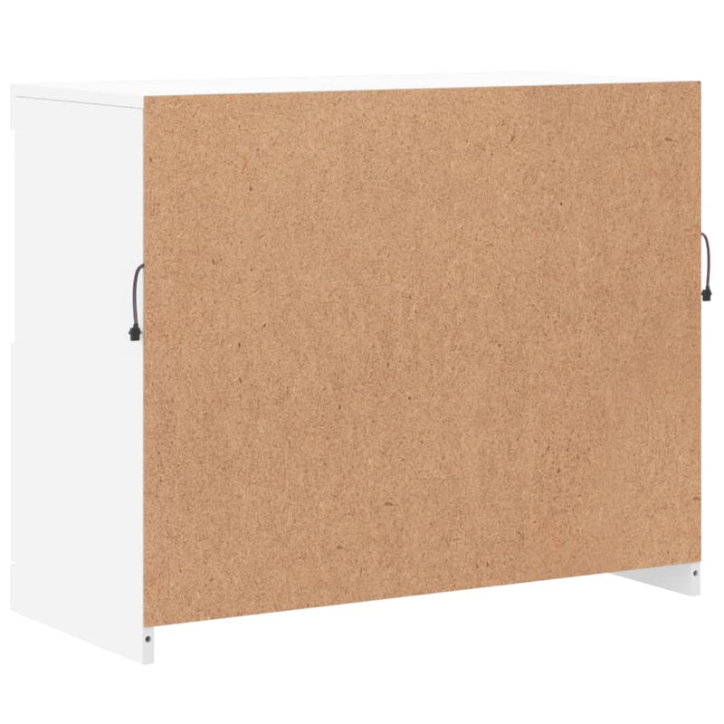 vidaXL Sideboard with LED Lights White 81x37x67 cm