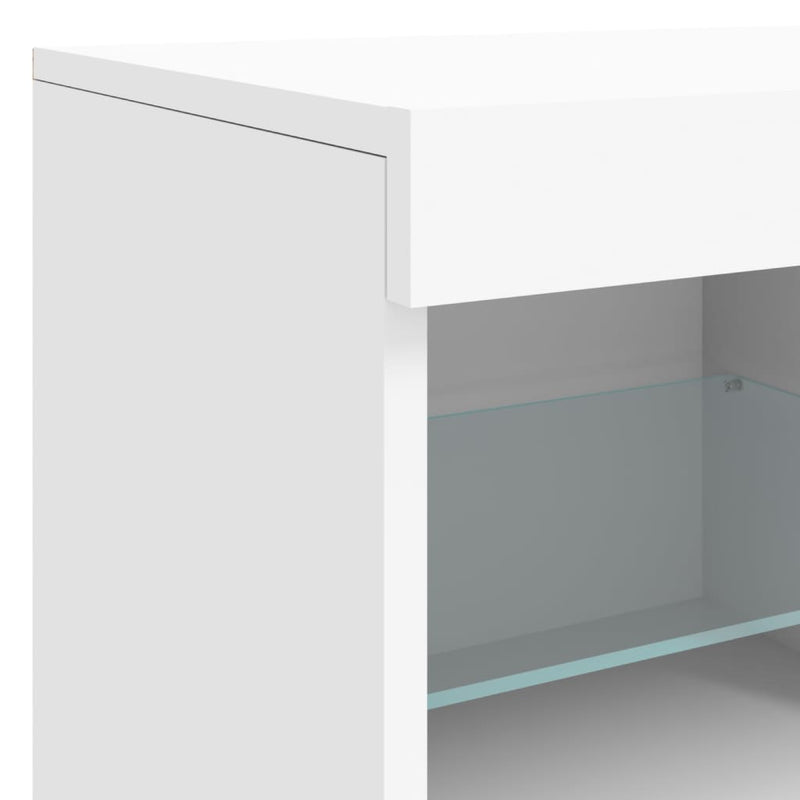 vidaXL Sideboard with LED Lights White 81x37x67 cm
