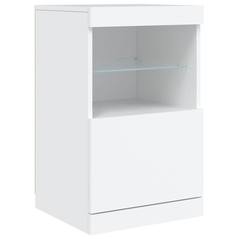 vidaXL Sideboard with LED Lights White 41x37x67 cm