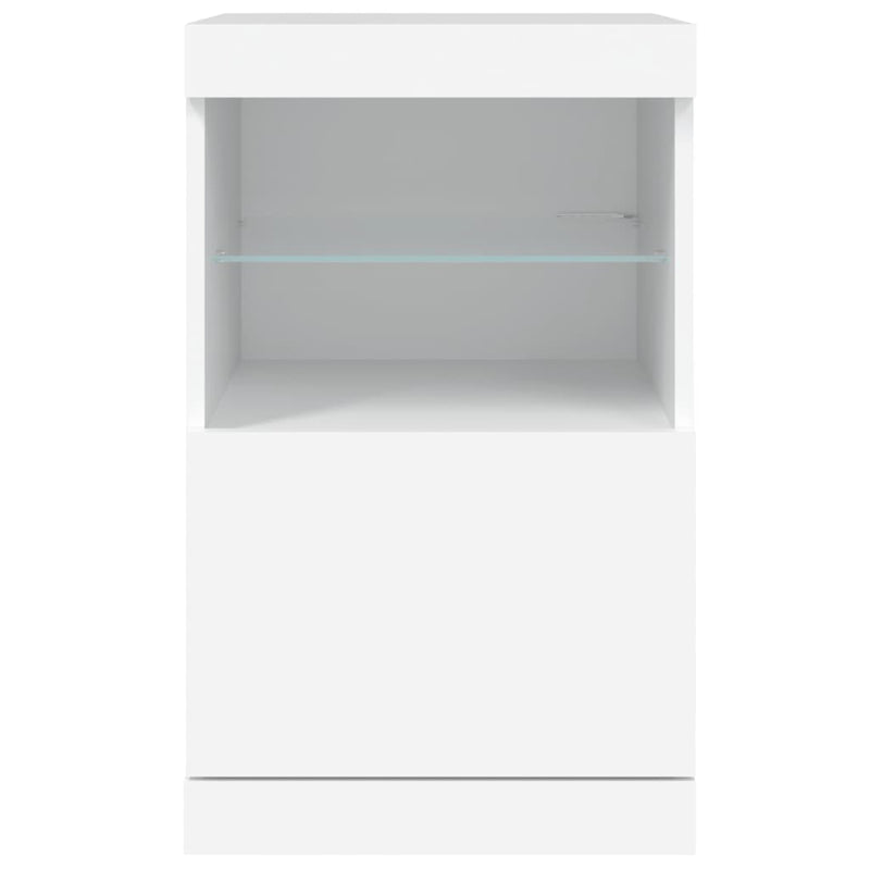 vidaXL Sideboard with LED Lights White 41x37x67 cm