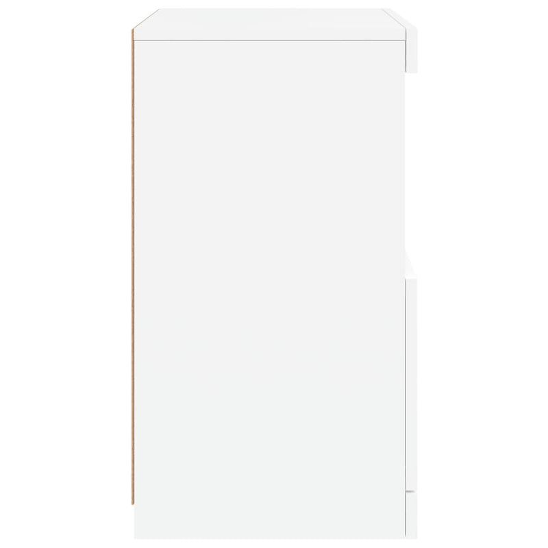 vidaXL Sideboard with LED Lights White 41x37x67 cm
