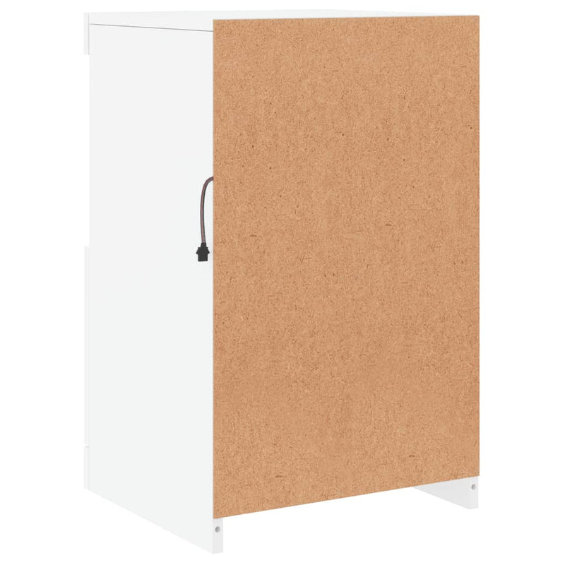 vidaXL Sideboard with LED Lights White 41x37x67 cm