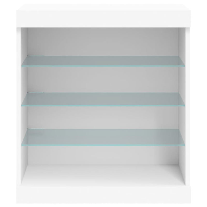 vidaXL Sideboard with LED Lights White 60.5x37x67 cm
