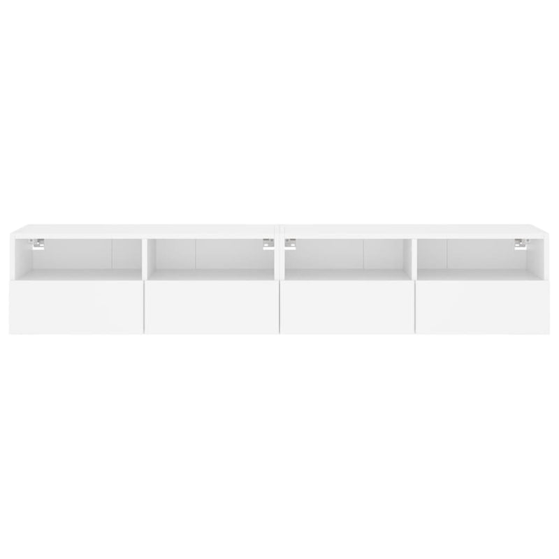 vidaXL TV Wall Cabinets 2 pcs White 80x30x30 cm Engineered Wood
