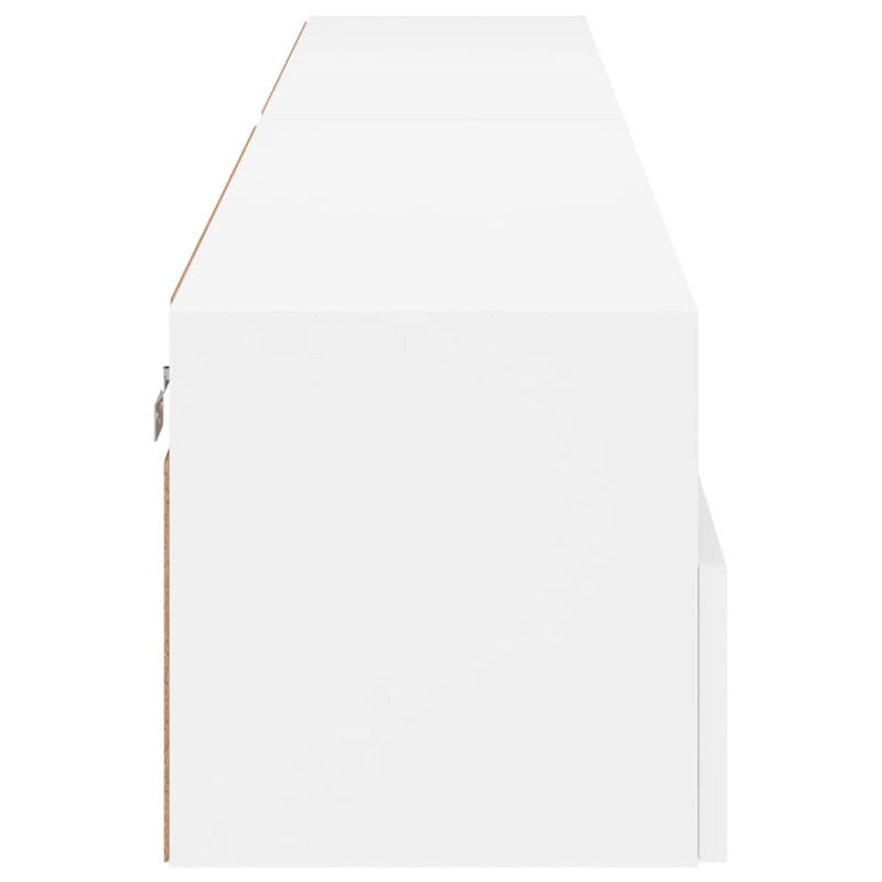 vidaXL TV Wall Cabinets 2 pcs White 100x30x30 cm Engineered Wood