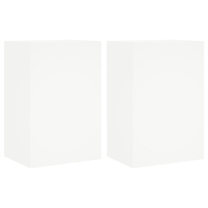 vidaXL TV Wall Cabinets 2 pcs White 40.5x30x60 cm Engineered Wood