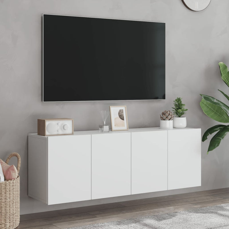 TV Cabinets Wall-mounted 2 pcs White 60x30x41 cm