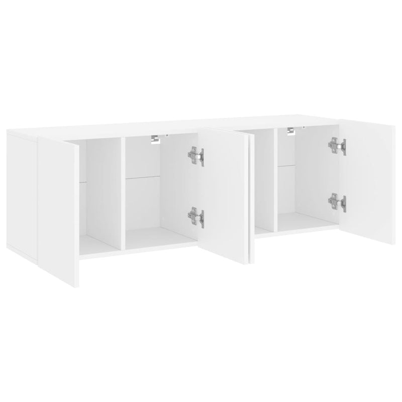 vidaXL TV Cabinets Wall-mounted 2 pcs White 60x30x41 cm