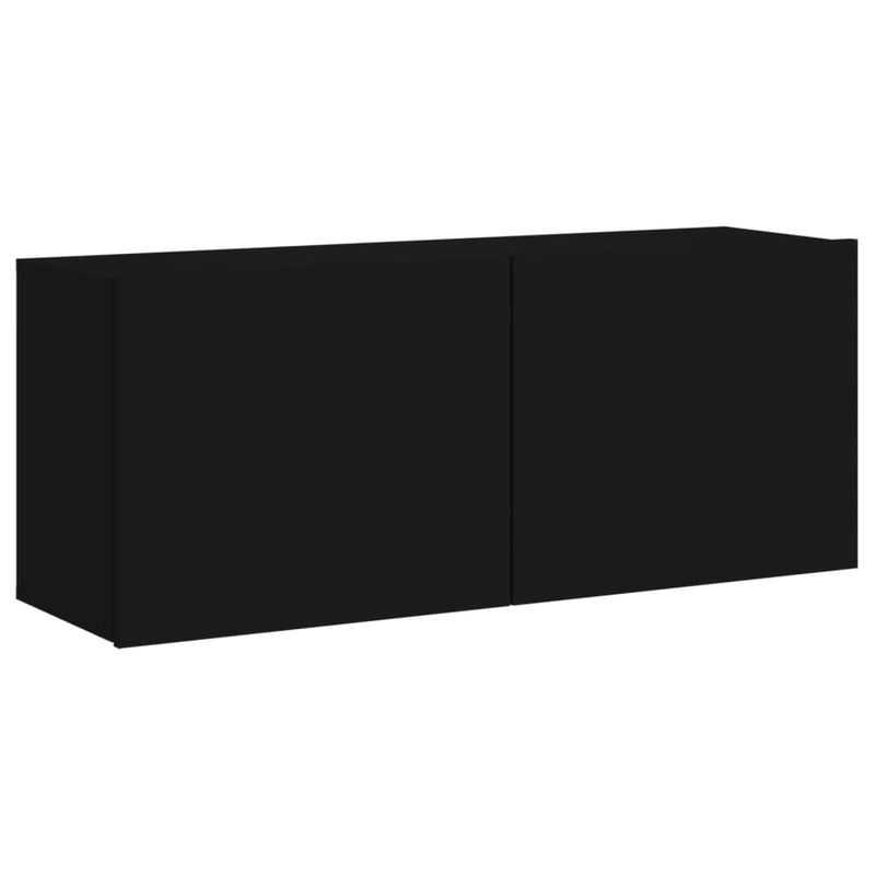 vidaXL TV Cabinet Wall-mounted Black 100x30x41 cm