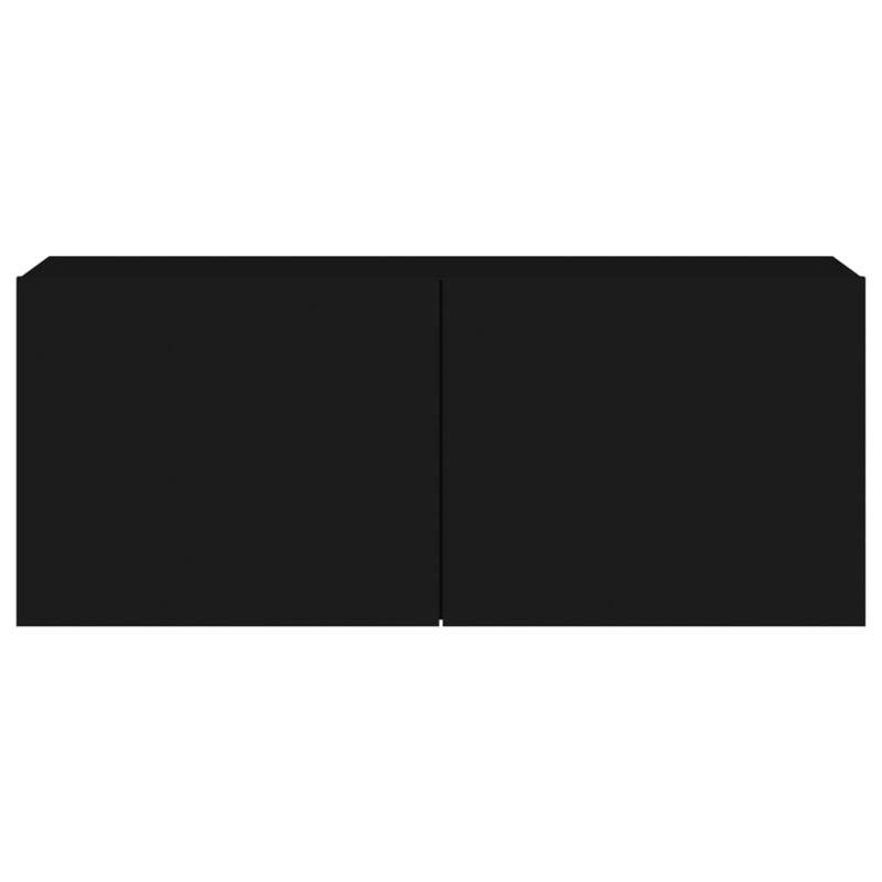vidaXL TV Cabinet Wall-mounted Black 100x30x41 cm