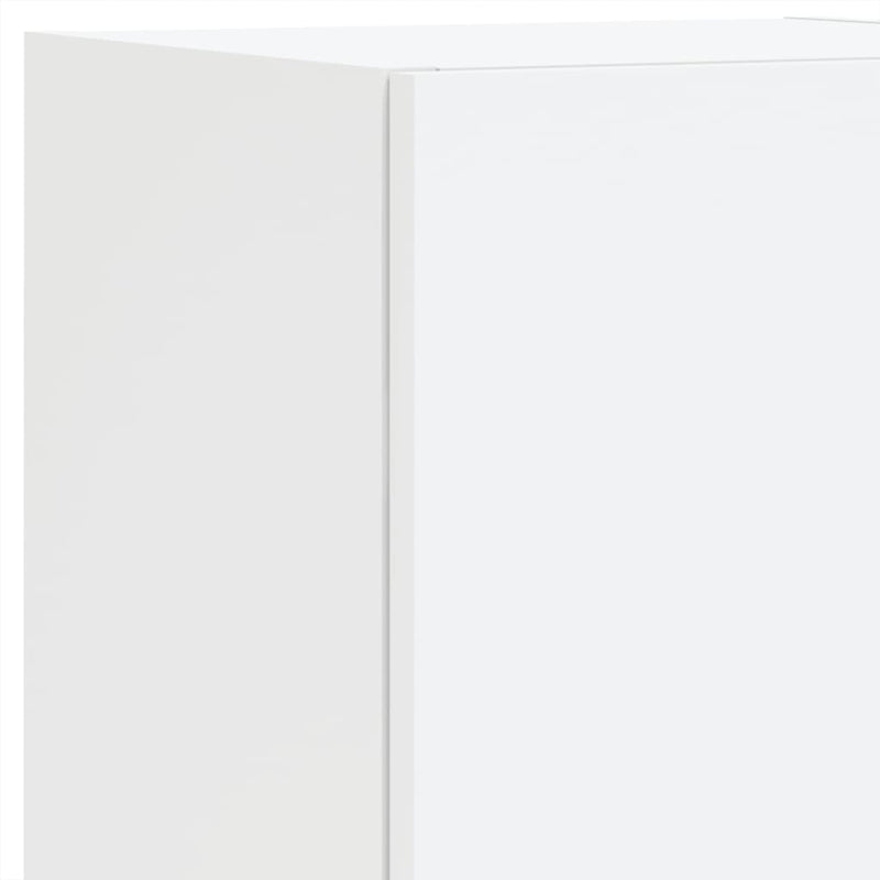 vidaXL TV Cabinet with LED Lights White 30.5x30x102 cm