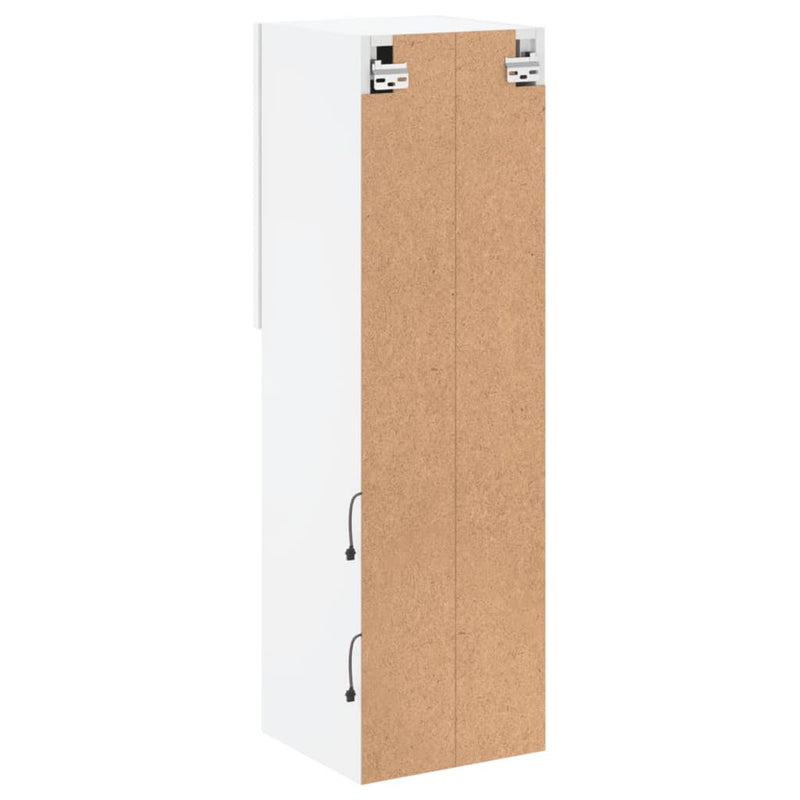 vidaXL TV Cabinets with LED Lights 2 pcs White 30.5x30x102 cm