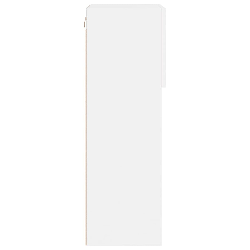 vidaXL TV Cabinets with LED Lights 2 pcs White 40.5x30x90 cm