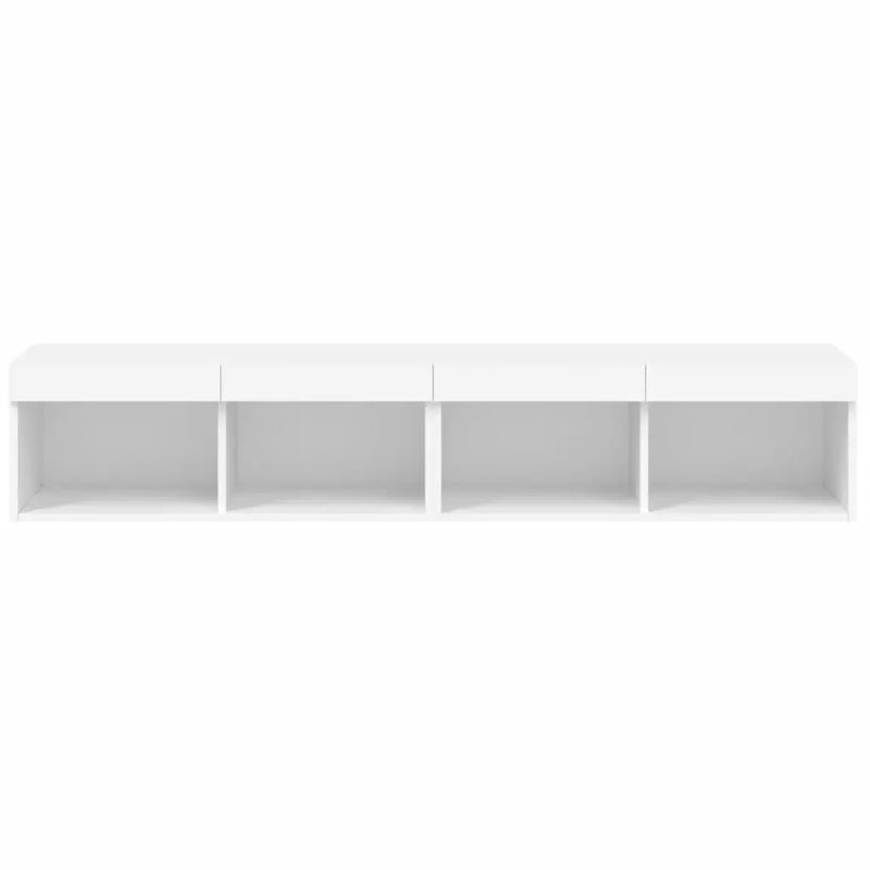 TV Cabinets with LED Lights 2 pcs White 80x30x30 cm