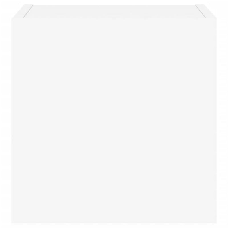 vidaXL TV Wall Cabinets with LED Lights 2 pcs White 30.5x35x30 cm