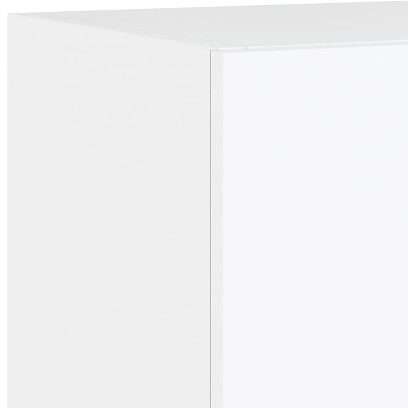 vidaXL TV Wall Cabinets with LED Lights 2 pcs White 30.5x35x70 cm