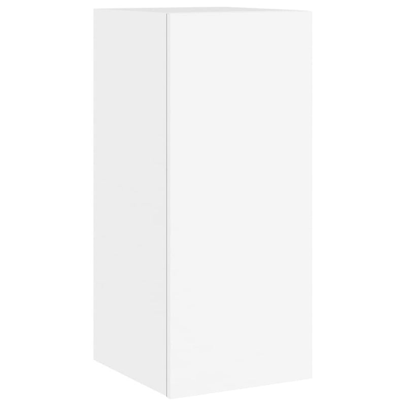 vidaXL TV Wall Cabinets with LED Lights 2 pcs White 30.5x35x70 cm