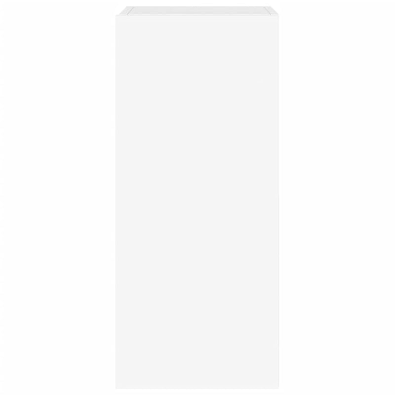 vidaXL TV Wall Cabinets with LED Lights 2 pcs White 30.5x35x70 cm