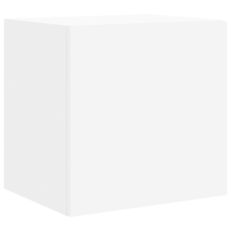 vidaXL TV Wall Cabinets with LED Lights 2 pcs White 40.5x35x40 cm
