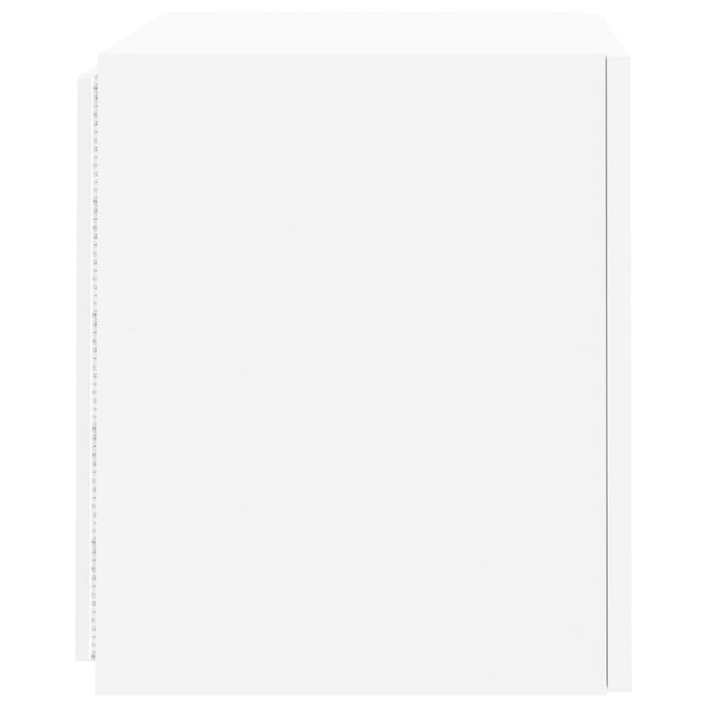 vidaXL TV Wall Cabinets with LED Lights 2 pcs White 40.5x35x40 cm