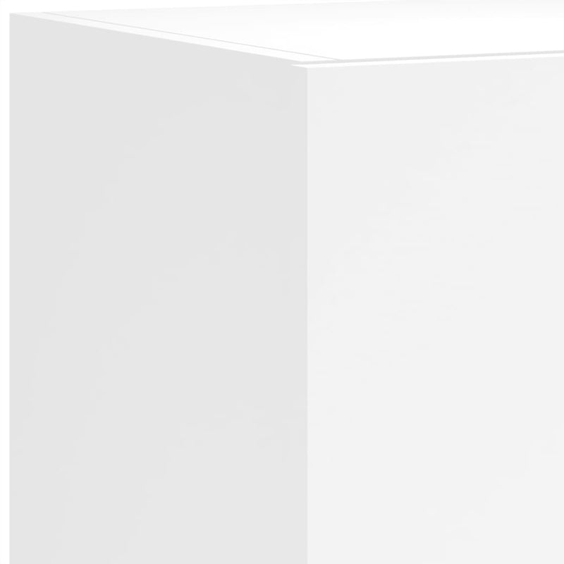 vidaXL TV Wall Cabinet with LED Lights White 80x35x31 cm