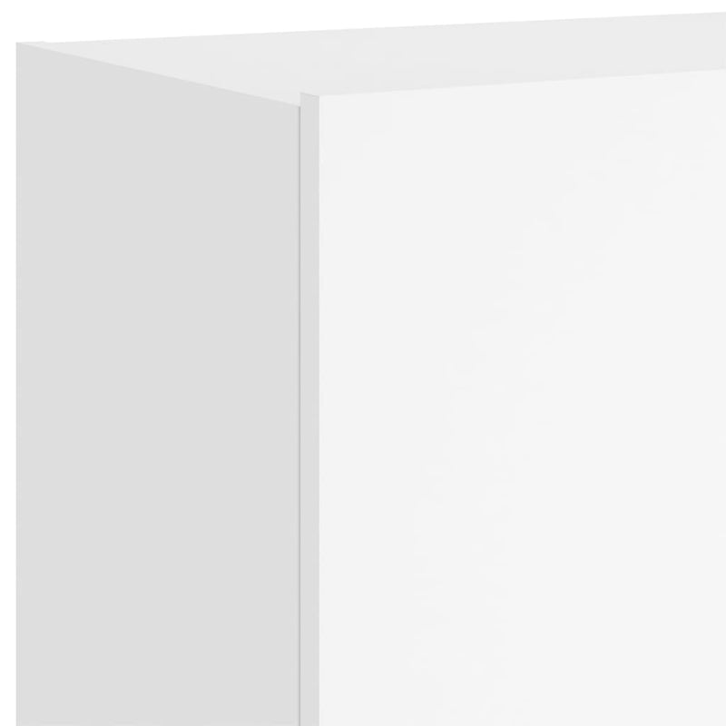 vidaXL TV Wall Cabinet with LED Lights White 100x35x41 cm