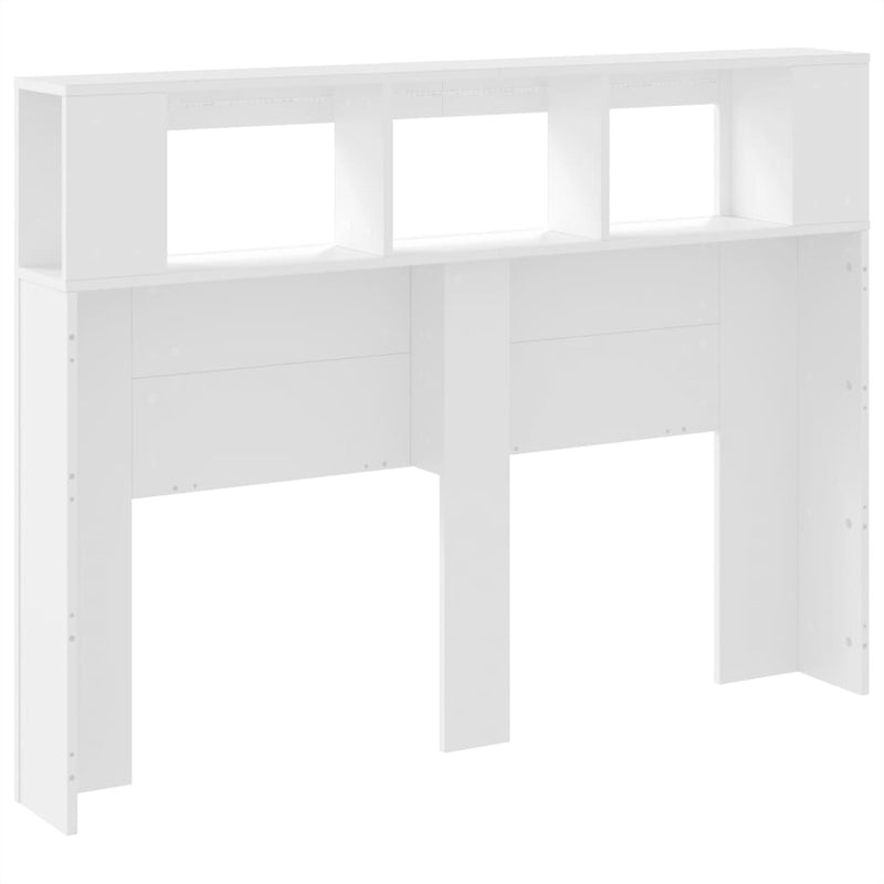 vidaXL LED Headboard White 140 cm Engineered Wood