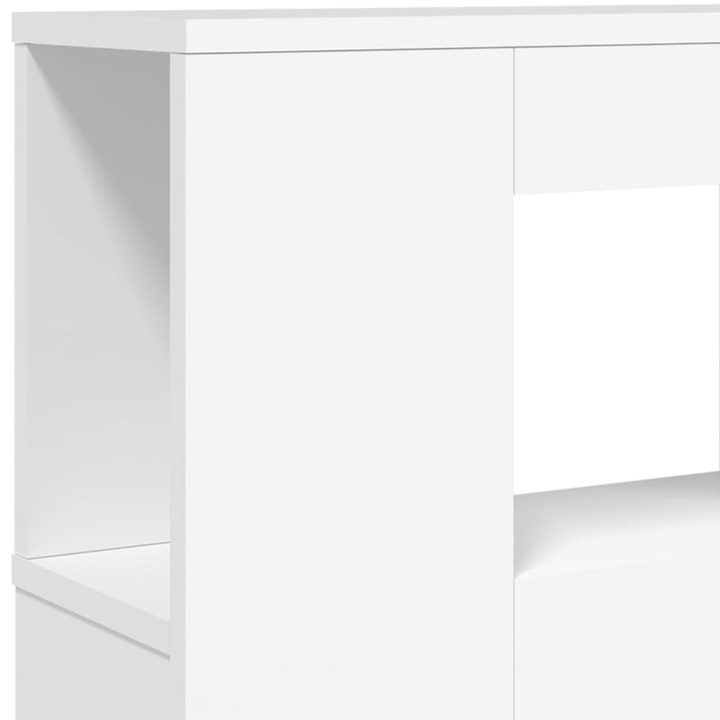 vidaXL LED Headboard White 140 cm Engineered Wood