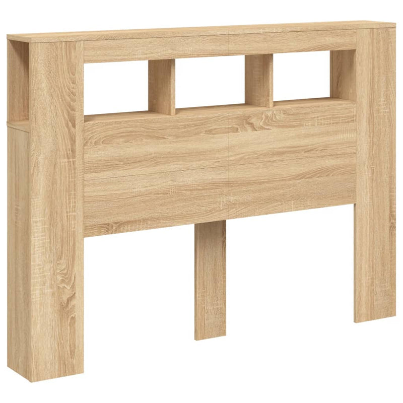 vidaXL LED Headboard Sonoma Oak 140 cm Engineered Wood
