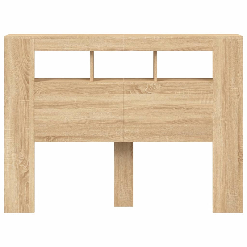 vidaXL LED Headboard Sonoma Oak 140 cm Engineered Wood