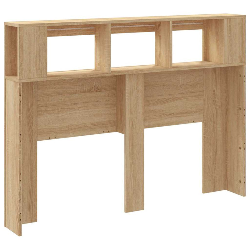 vidaXL LED Headboard Sonoma Oak 140 cm Engineered Wood