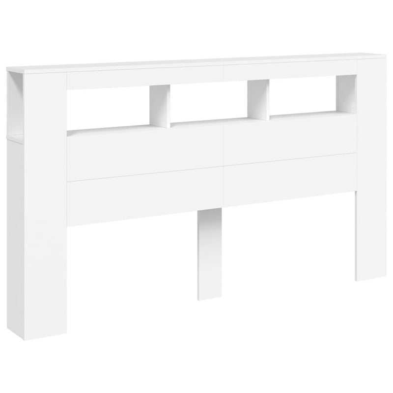 vidaXL LED Headboard White 180 cm Engineered Wood