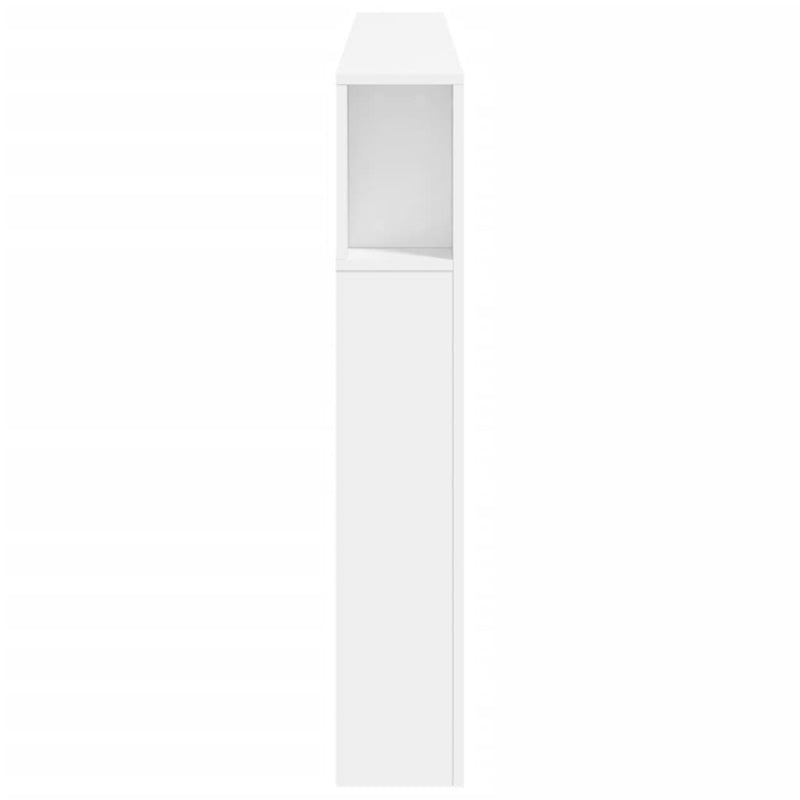 vidaXL LED Headboard White 200 cm Engineered Wood