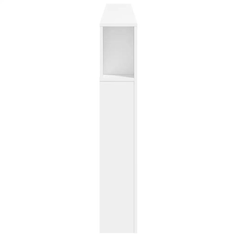 LED Headboard White 220 cm Engineered Wood