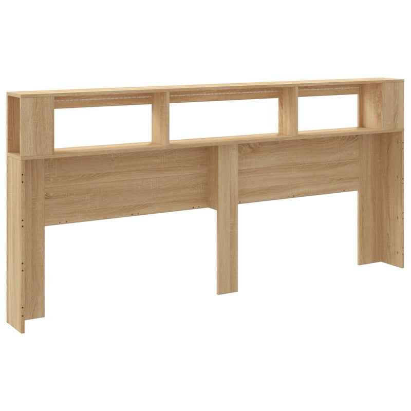 vidaXL LED Headboard Sonoma Oak 220 cm Engineered Wood