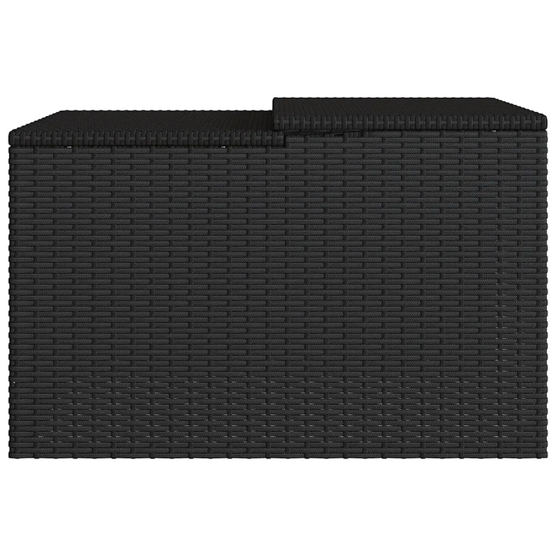 Robot Mower Garage Black 86x90x52/57 cm Poly Rattan