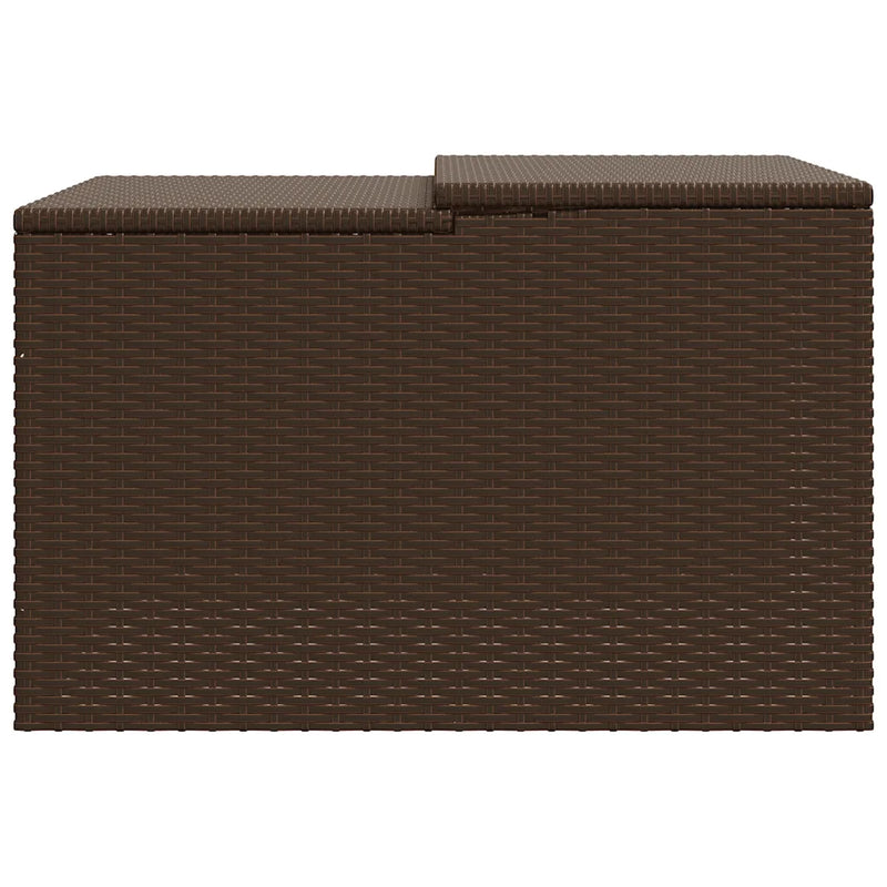 Robot Mower Garage Brown 86x90x52/57 cm Poly Rattan